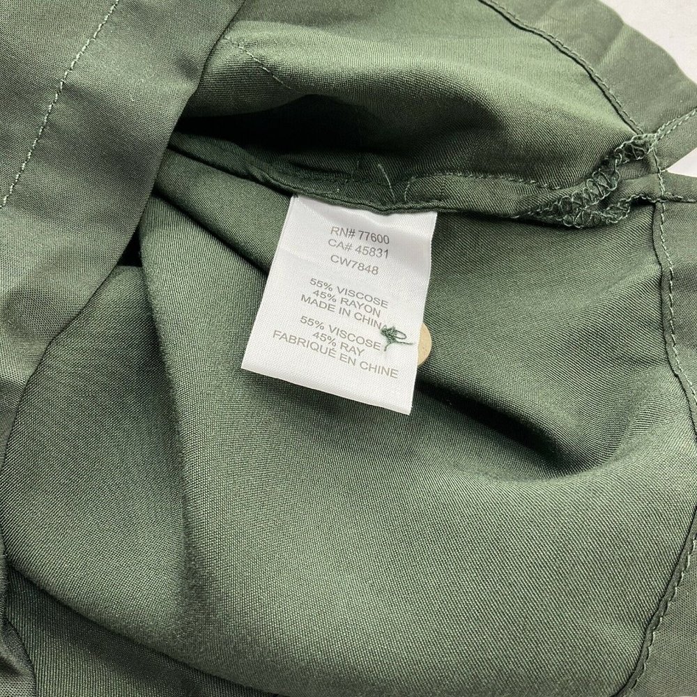 Chaser Romper Womens Size M Green Silky Feel Drawstring Shorts Button Up Nwt $88 - Picture 5 of 9
